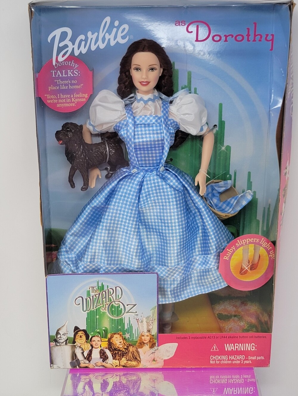 VTG 1999 Barbie As Dorothy Wizard Of Oz Doll #25812 Mattel Talking NRFB Flaws